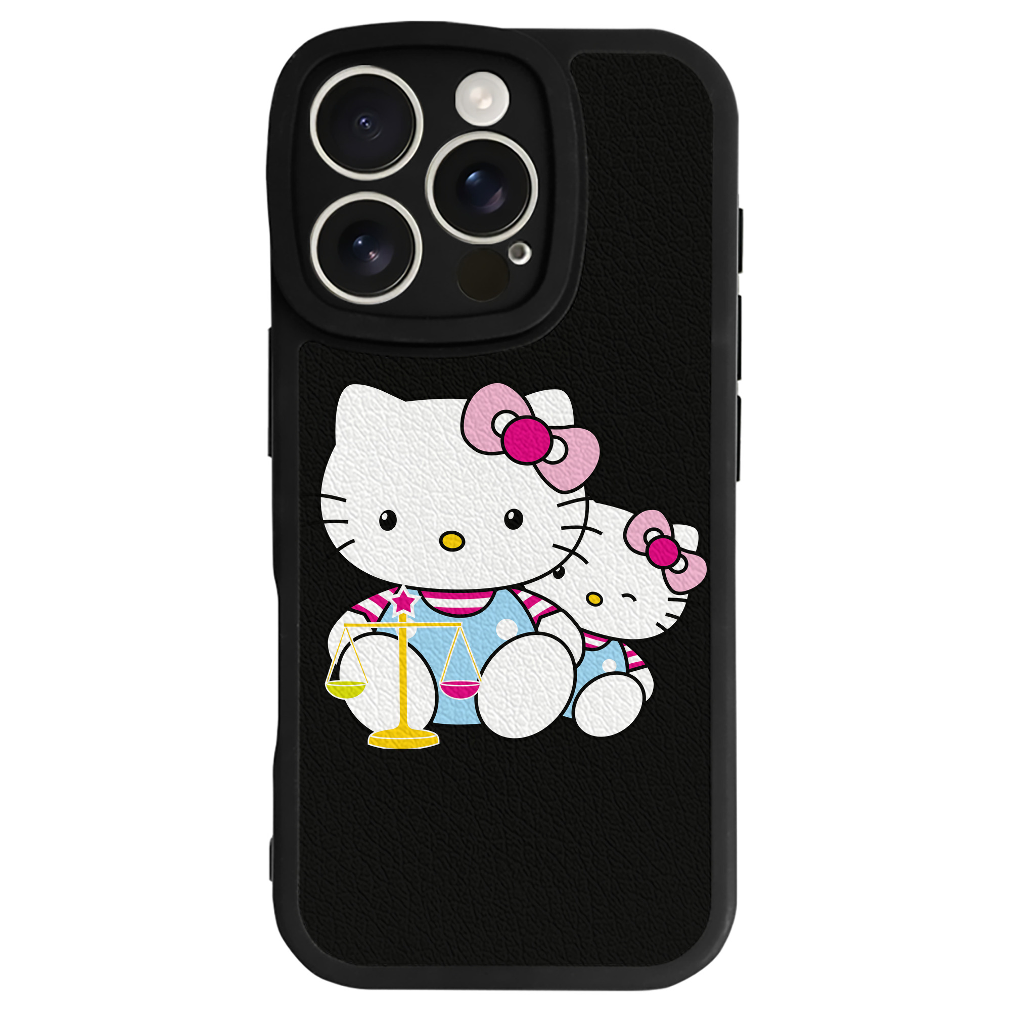（画像用） Hello Kitty ハローキティ 【iPhone 16シリーズ対応】シリコンスマホケース（レザー調） 材質：シリコン